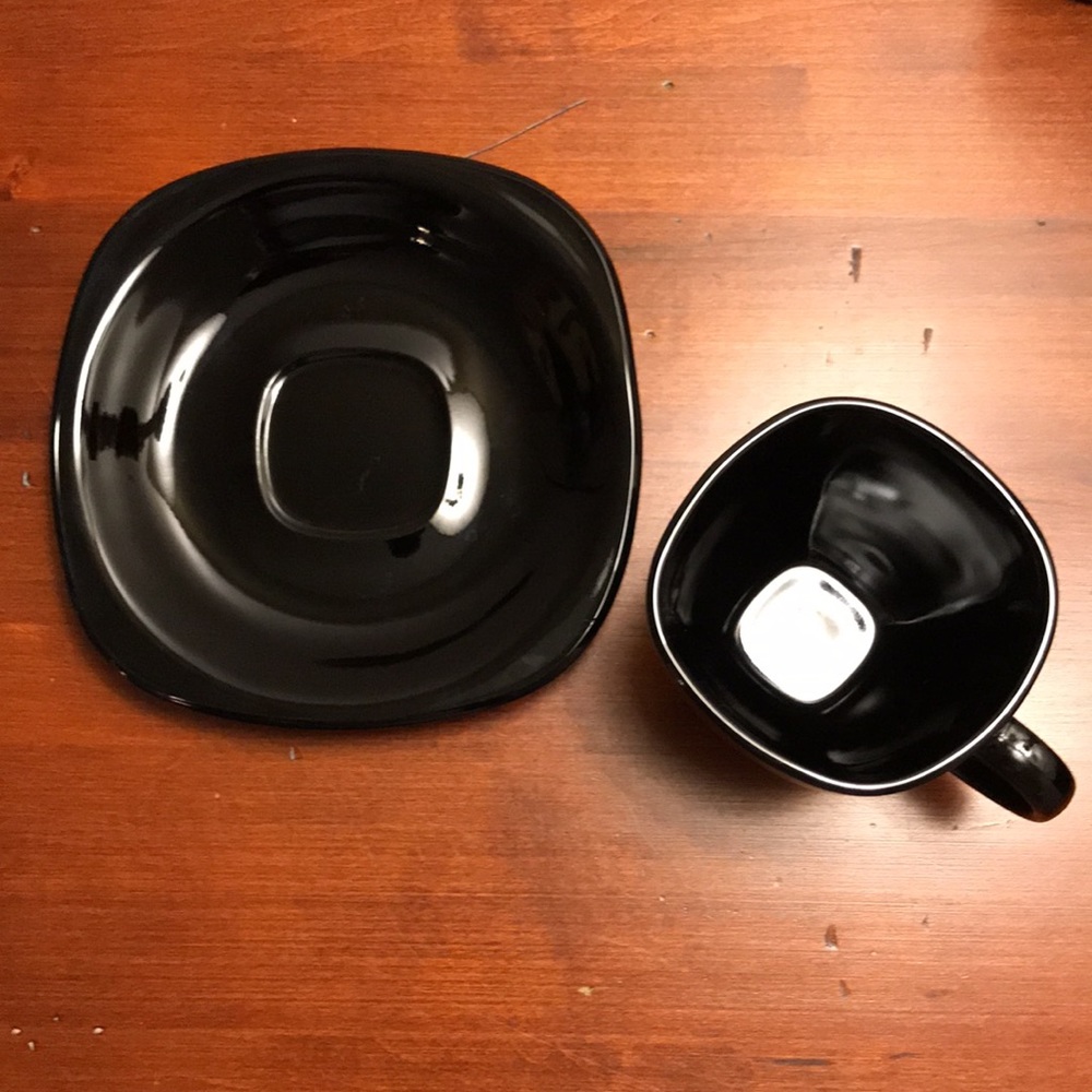 Made In France Stamped Demitasse Espresso Cup and Saucer - Picture 8 of 13